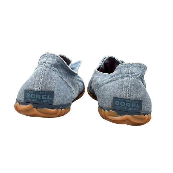 Womens Sorel Denim Shoes Size 9.5 Handcrafted Plimsoll Blue Sunburst Slip On - Picture 4 of 10